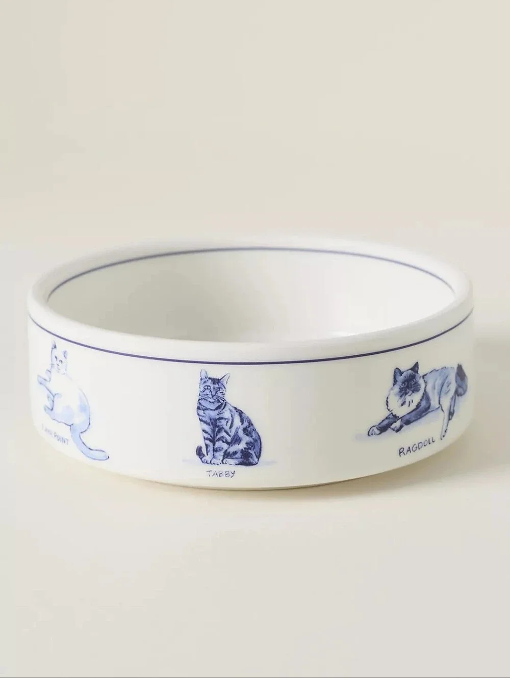 Anthropologie Molly Hatch Stoneware Pet Bowl Cat